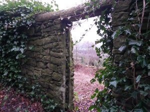 annedegruchy.co.uk image: stone doorway with view of woods